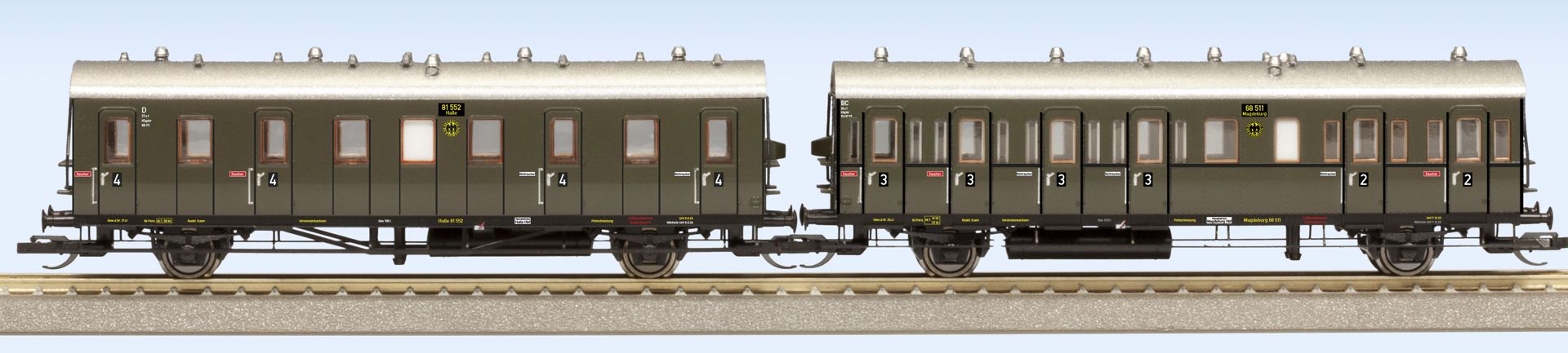 Schirmer 70006 - 2er Set Einheits-Abteilwagen, DRG, Ep.II