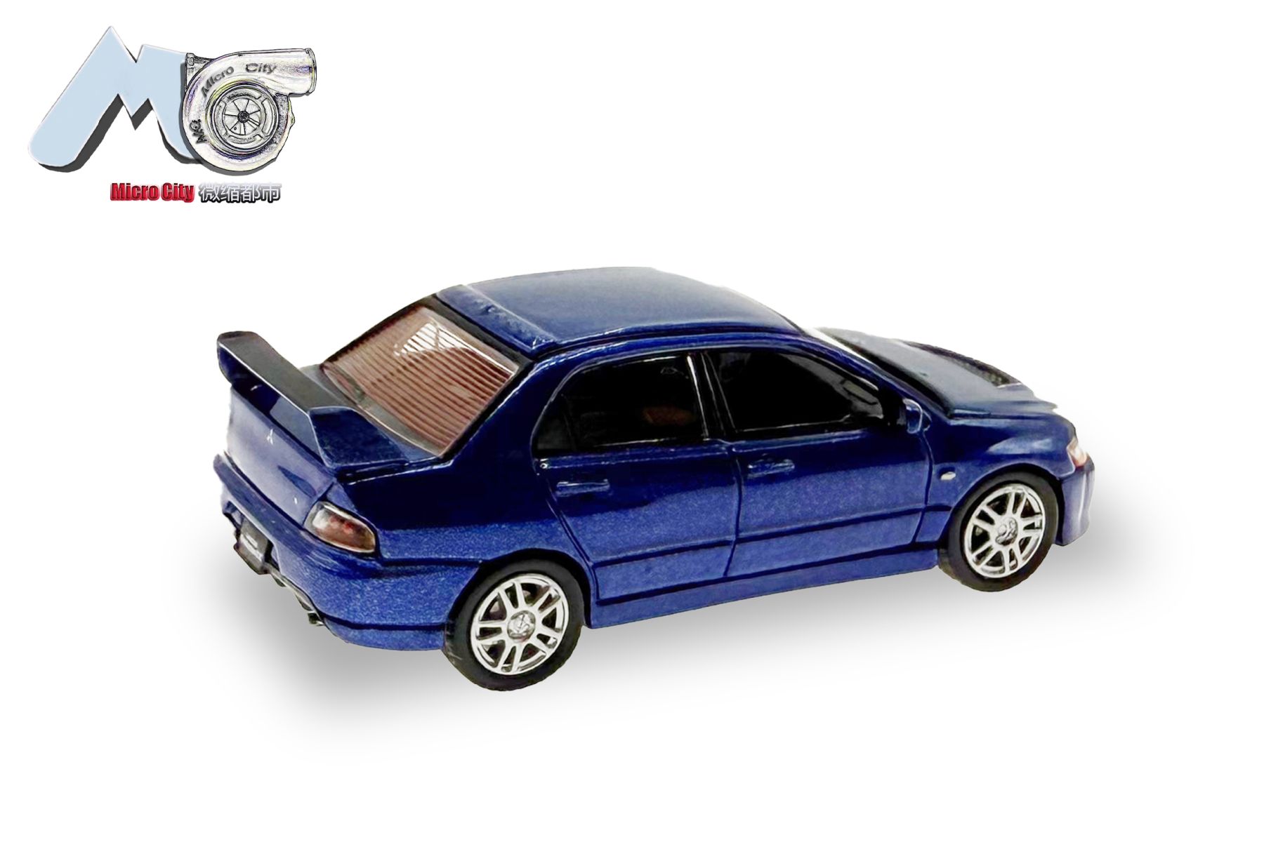 Herpa 87MC000039 - MicroCity: Mitsubishi Lancer Evo 9, blau