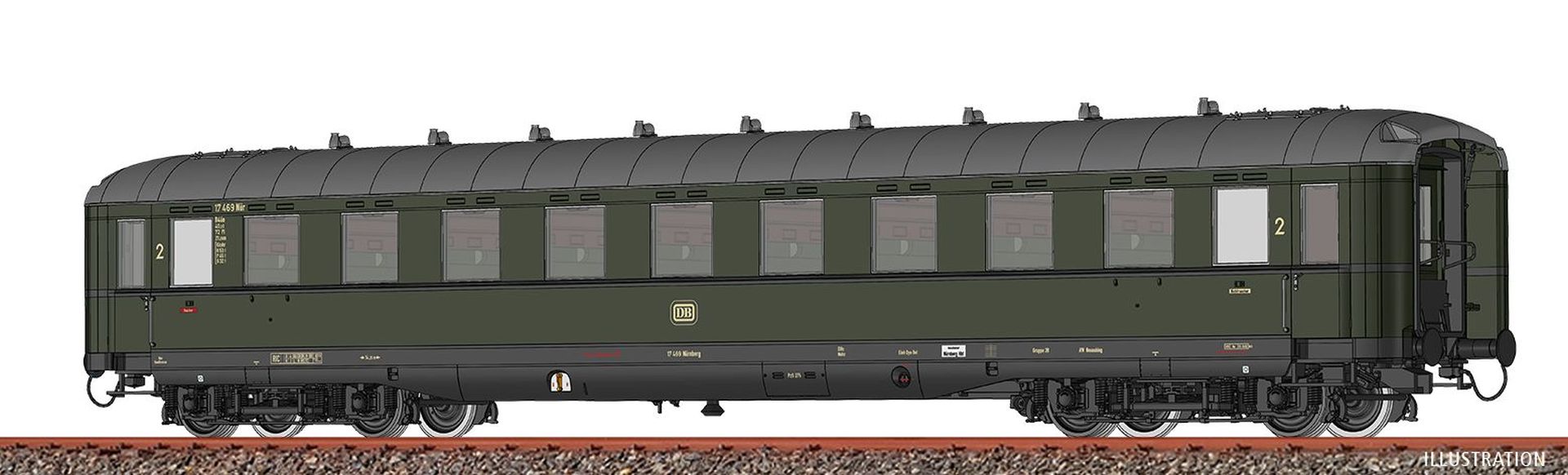 Brawa 51042 - Personenwagen B4üe, DB, Ep.III