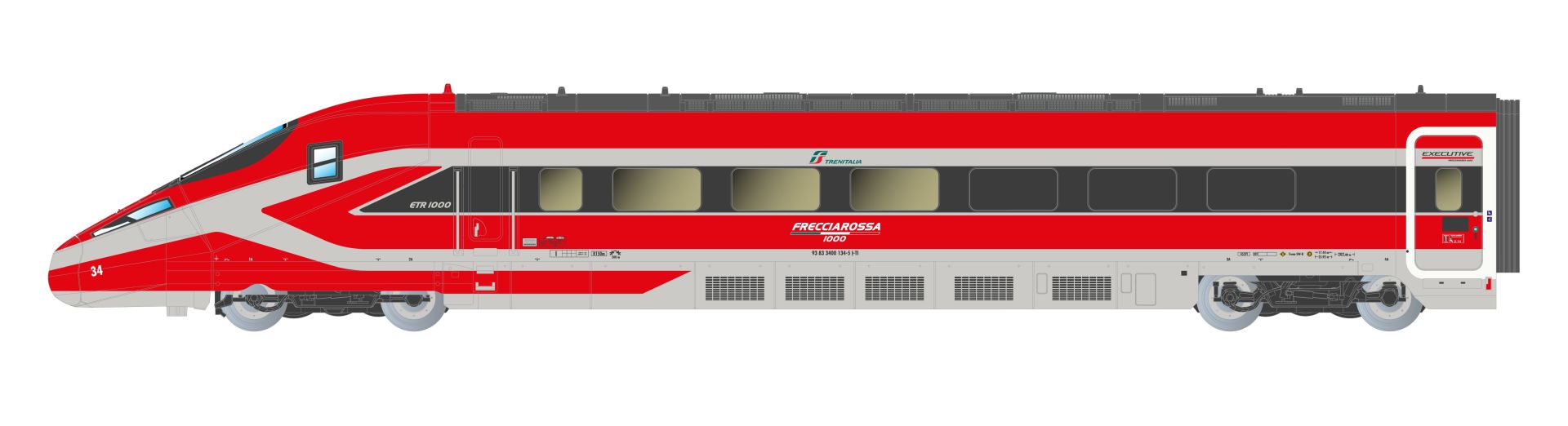 Arnold HN2619S - Triebzug Frecciarossa 1000, 4-teilig, FS Trenitalia, FS, Ep.VI, DC-Sound Arnold HN2619S - Triebzug Frecciarossa 1000, 4-teilig, FS Trenitalia, FS, Ep.VI, DC-Sound