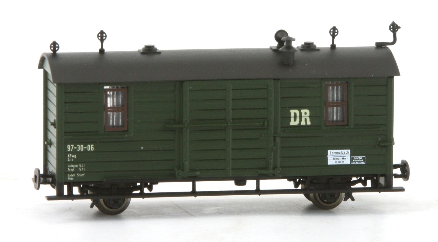 Technomodell 53215 - Tonnendach-Packwagen 97-30-06, DR, Ep.III-VI