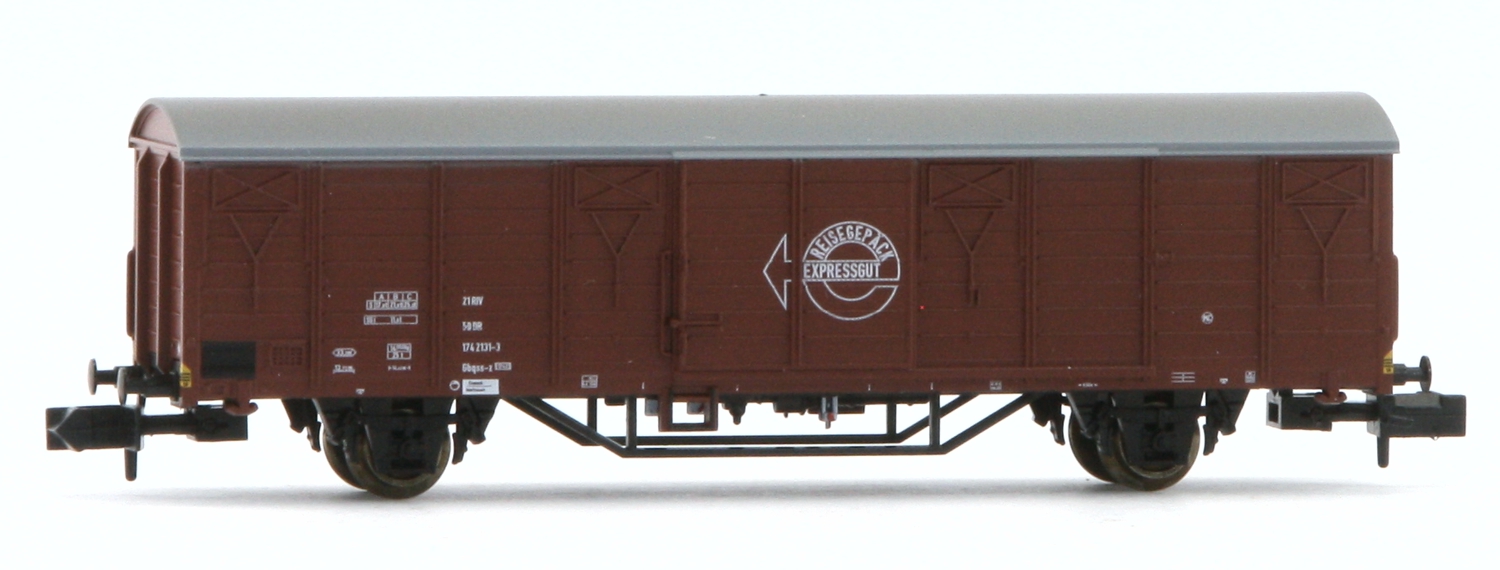Trix 18902 - 3er Set gedeckte Güterwagen, DR, Ep.IV 'Expressgut'