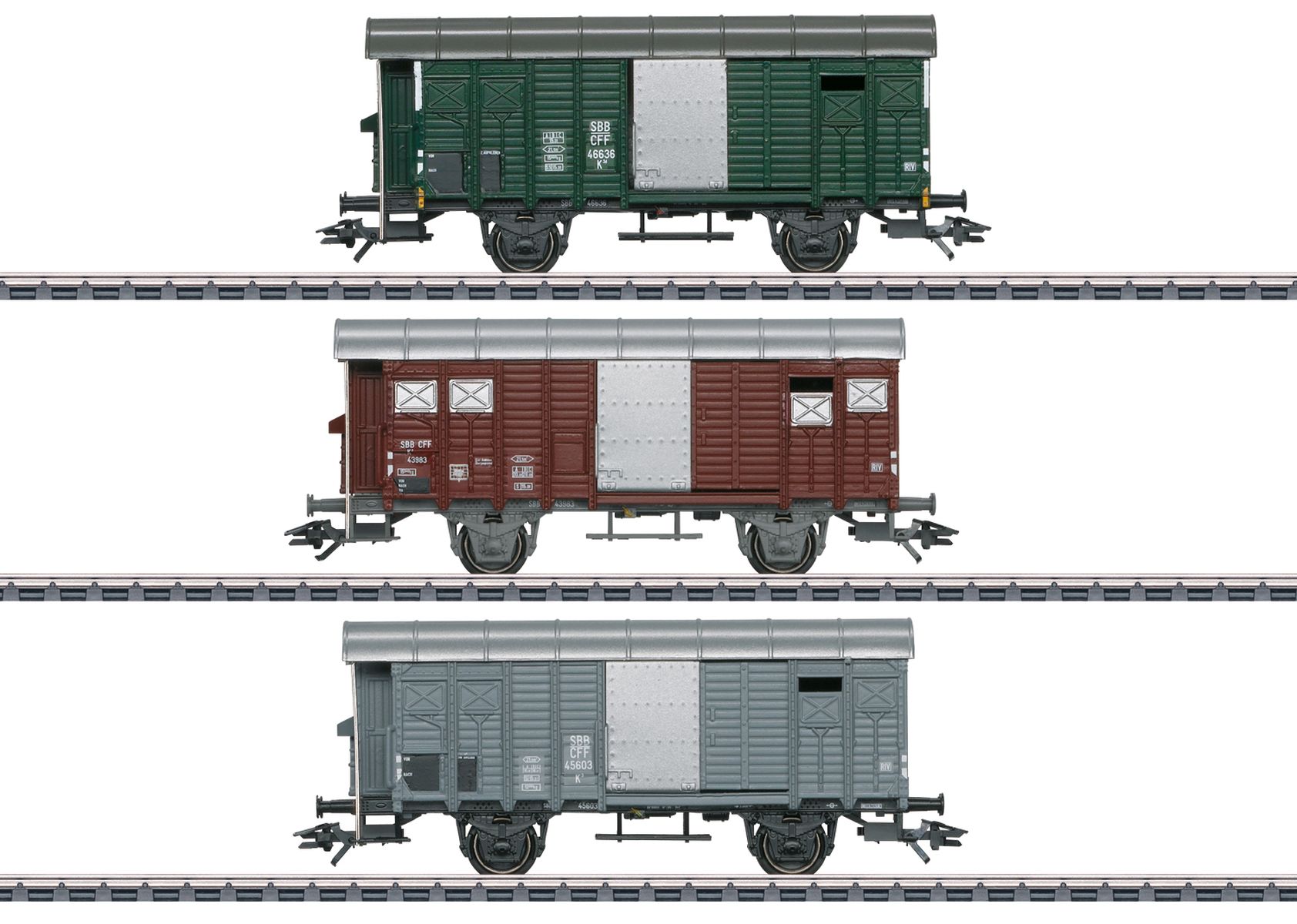 Märklin 46568 - 3er Set Güterwagen K3, SBB, Ep.III