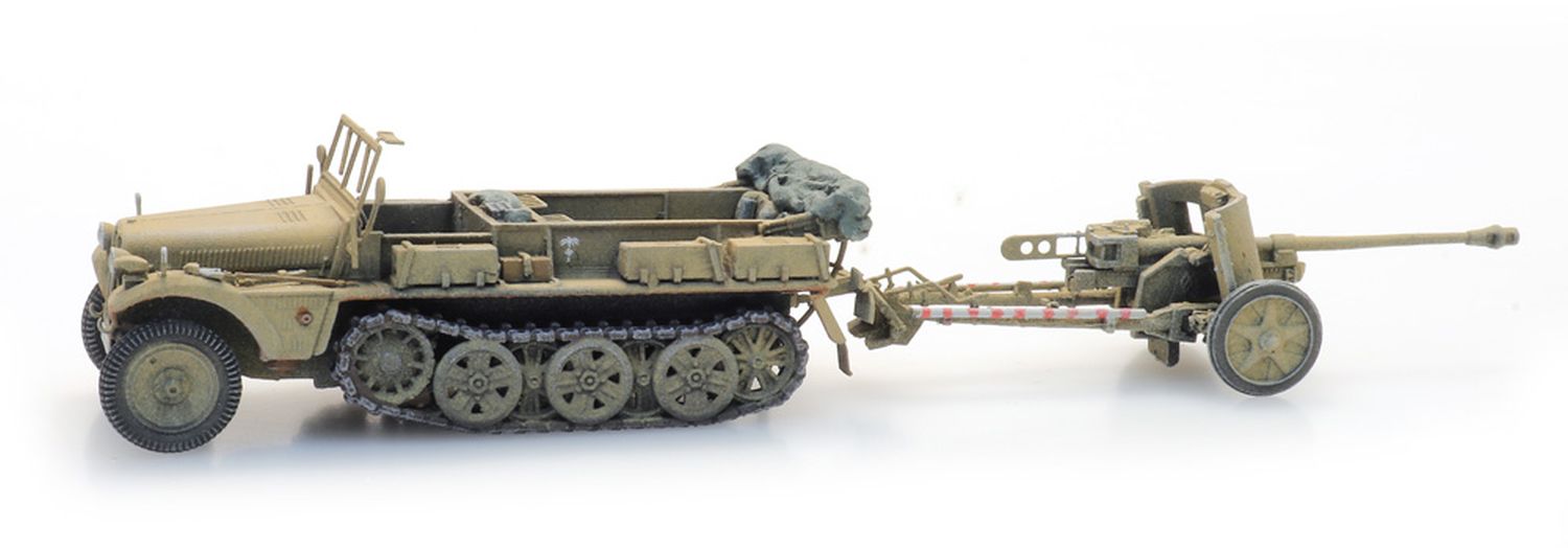 Artitec 6870490 - Wehrmacht Sd.Kfz. 10 + PAK 38, Afrika
