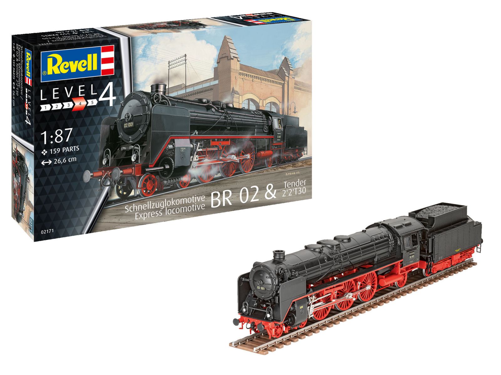 Revell 02171 - Schnellzuglokomotive BR02 & Tender 2'2' T30