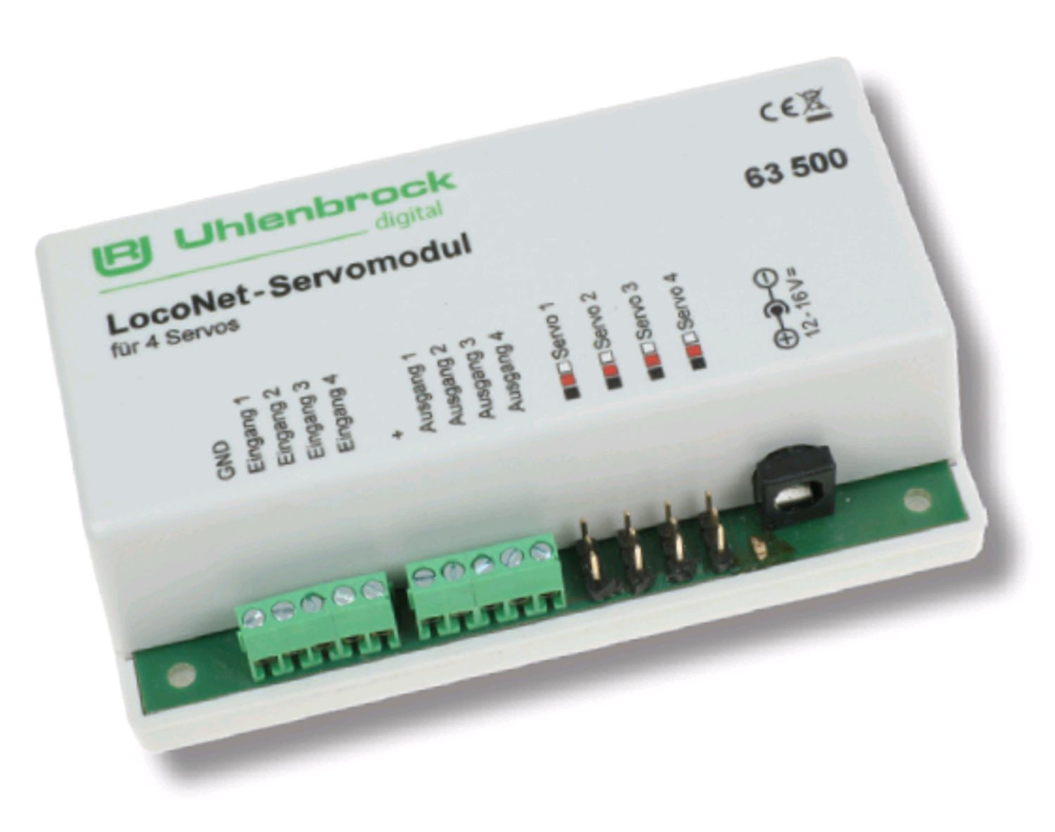 Uhlenbrock 63500 - LocoNet-Servodecoder, 4-fach