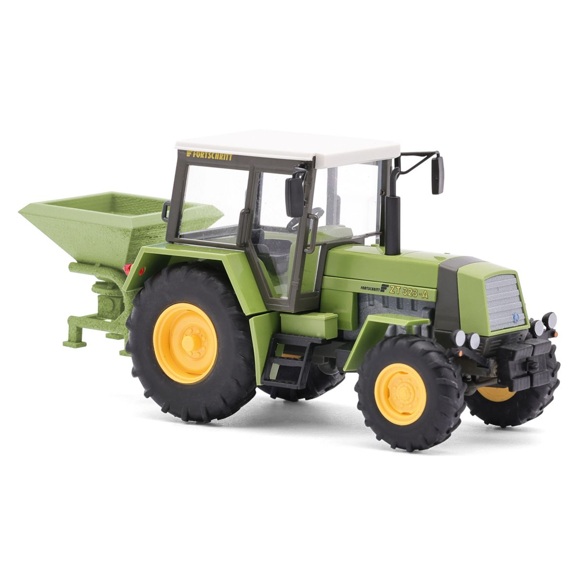 Busch 50424 - Traktor Fortschritt ZT 323 A mit Düngemittelstreuer, Bj. 1984