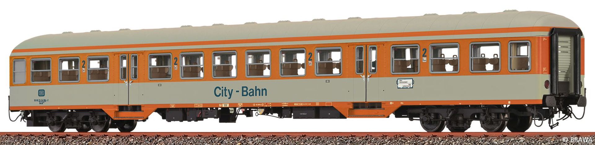 Brawa 46645 - Personenwagen Bnrzb 778.1 'City Bahn', DB, Ep.IV, DC-LED-Innenbeleuchtung