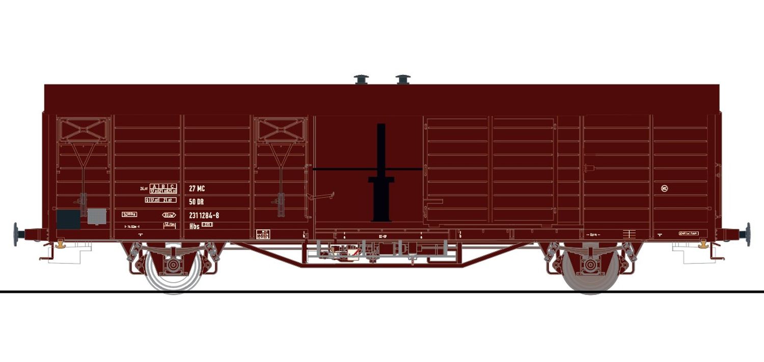 Exact-Train EX20742 - Gedeckter Güterwagen Hbs 2311 Mannschaftswagen, DB, Ep.IV