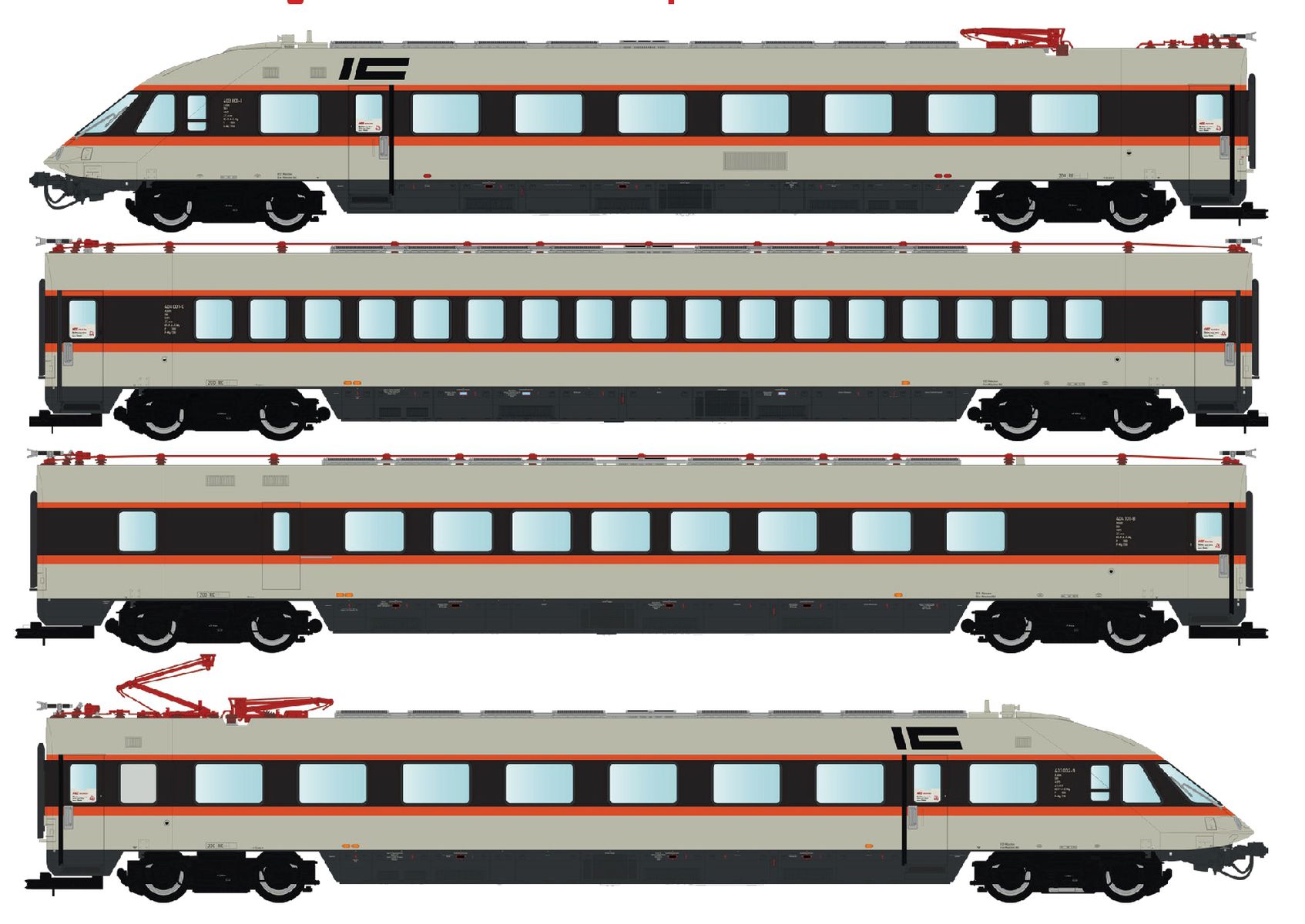 L.S. Models LS16000DC - Triebzug ET 403, 4-teilig, DB, Ep.IV, IC, Sonderfahrt