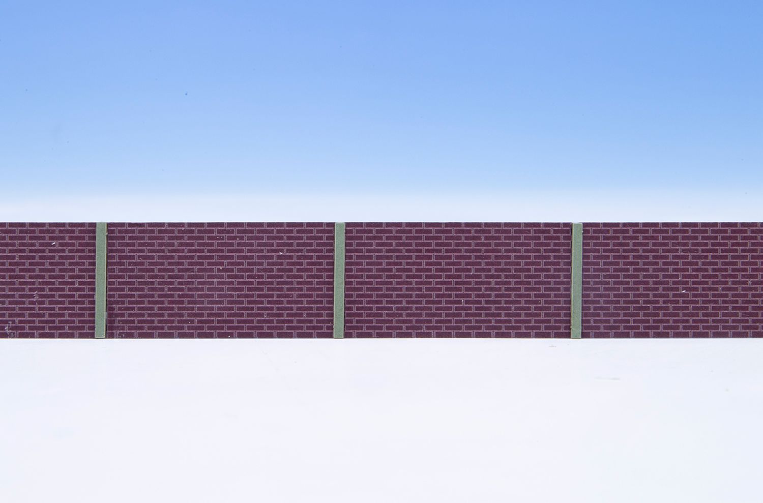 Joswood 40424 - Industriemauer mit T-Profilen aus Stahl, 3 Stück