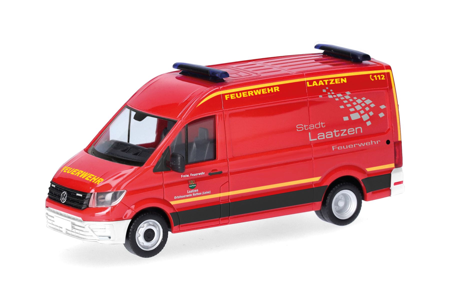 Herpa 098236 - Volkswagen (VW) Crafter Kasten Hochdach "Freiwillige Feuerwehr Laatzen"