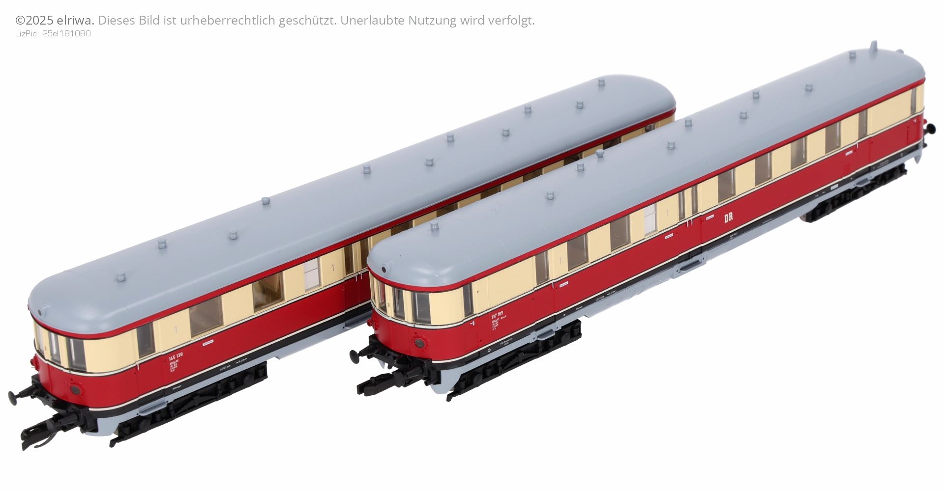 Tillig 02857 - Triebwagen VT 137 mit Steuerwagen VS 145, DR, Ep.III