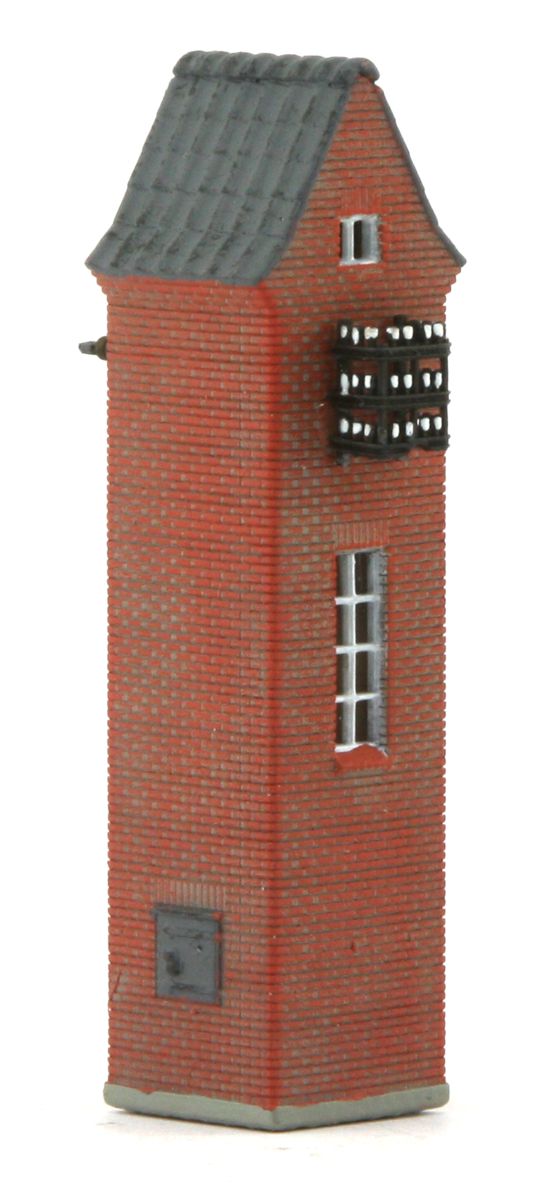Radestra 421510 - Trafohaus aus rotem Backstein, Höhe 60 mm, coloriertes Fertigmodell