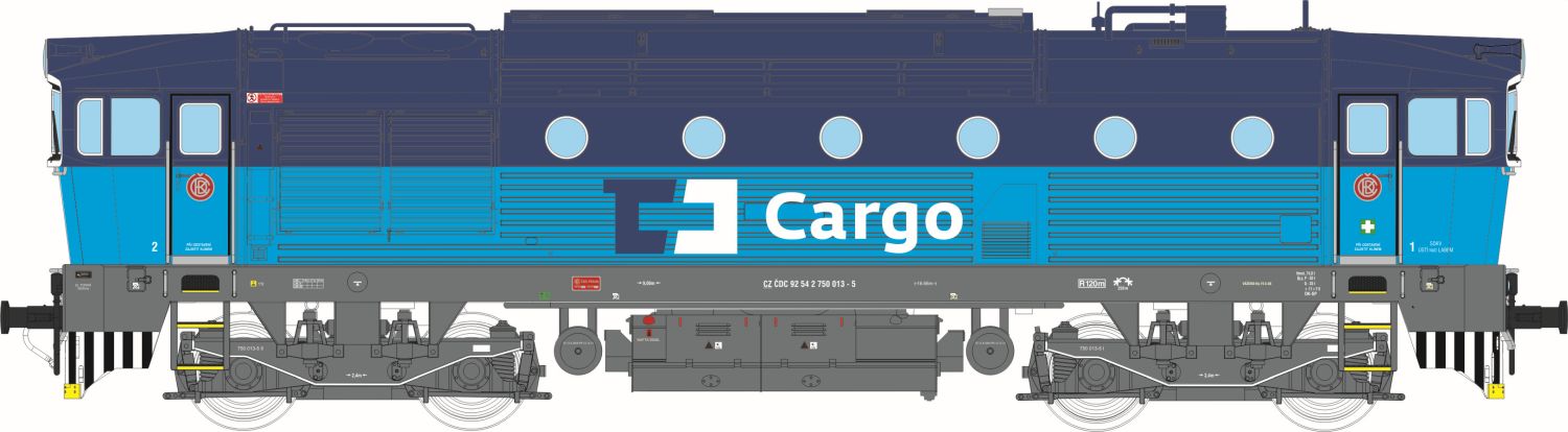 Kühn 33364 - Diesellok Rh 750 'Brille', CD-Cargo, Ep.V