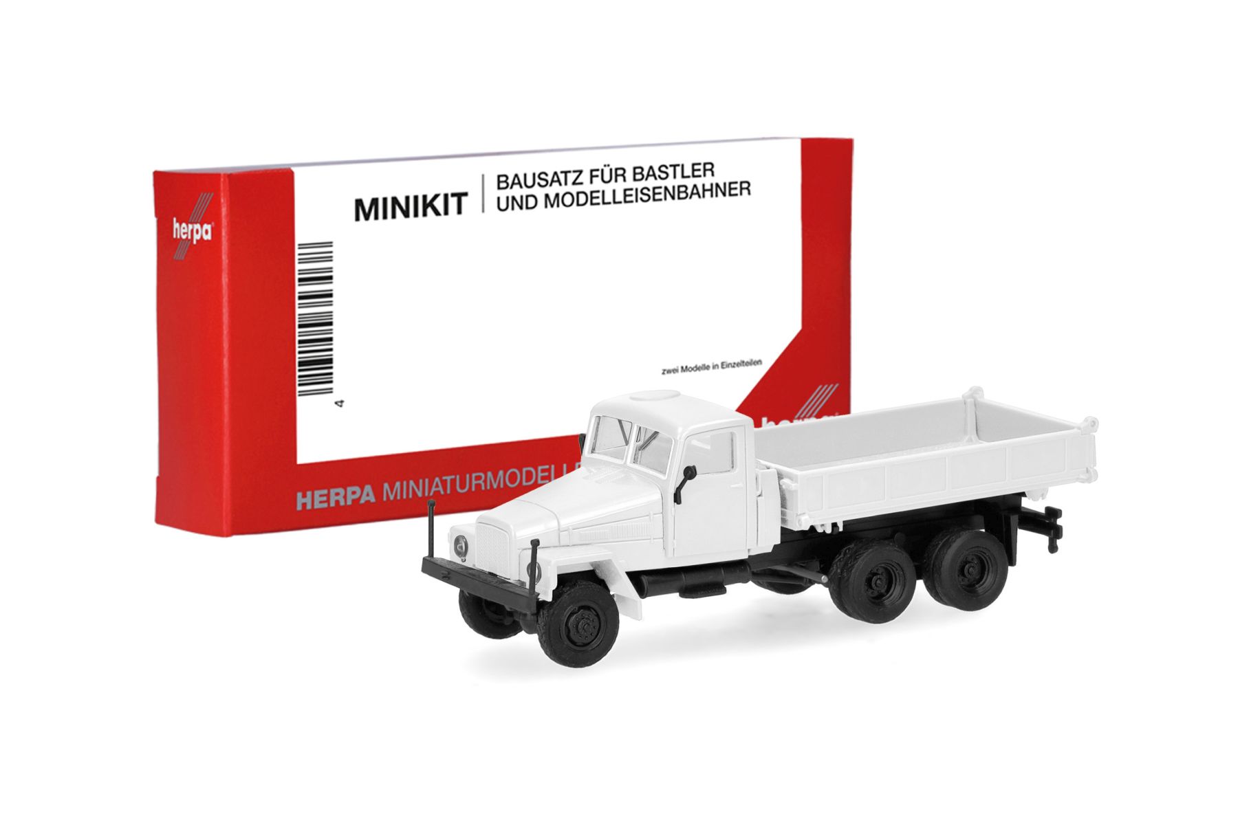 Herpa 014182 - MiniKit: IFA G5 Dreiseitenkipper-LKW 3achs, weiß