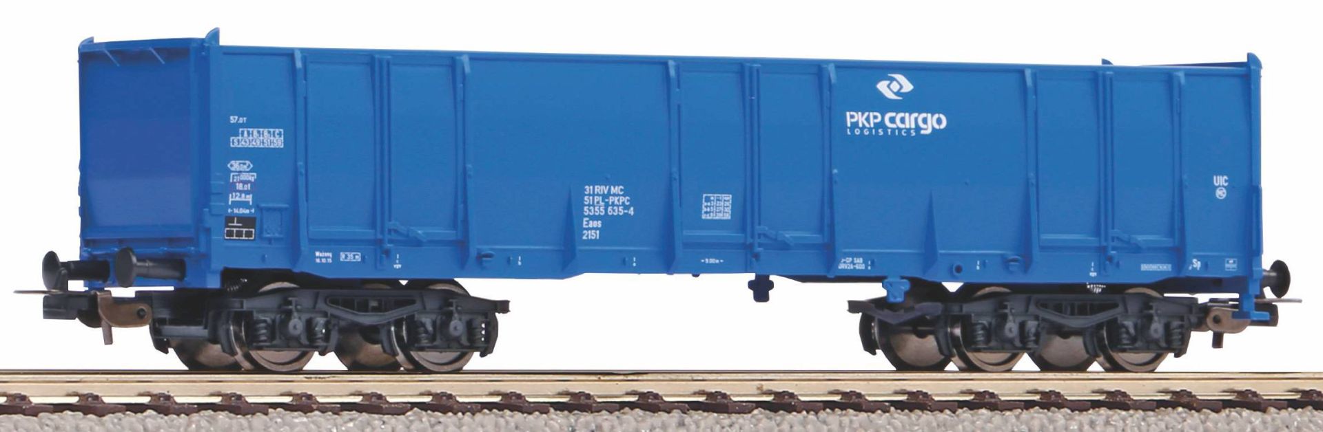Piko 98553-C1 - Hochbordwagen Eaos, PKP-Cargo, Ep.VI, Betriebnummer 1