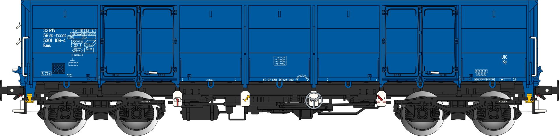 Albert Modell 530001 - Offener Güterwagen Eaos, SK-ECCOR, Ep.VI
