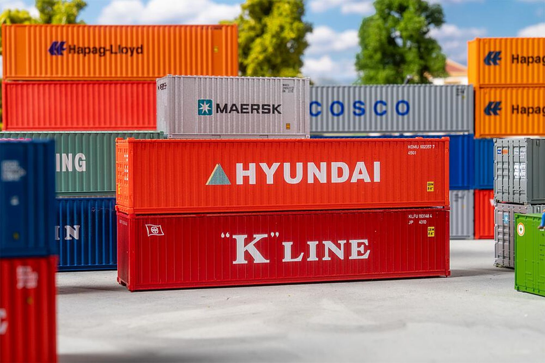 Faller 182055 - 40' Container K-LINE und HYUNDAI