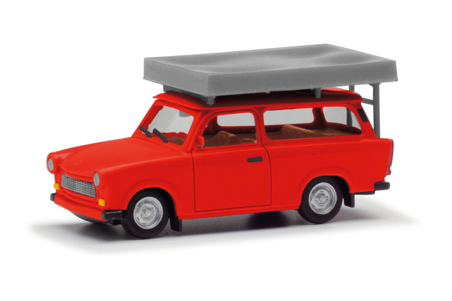 Herpa 024181-004 - Trabant 601 Universal, knallrot mit Dachzelt