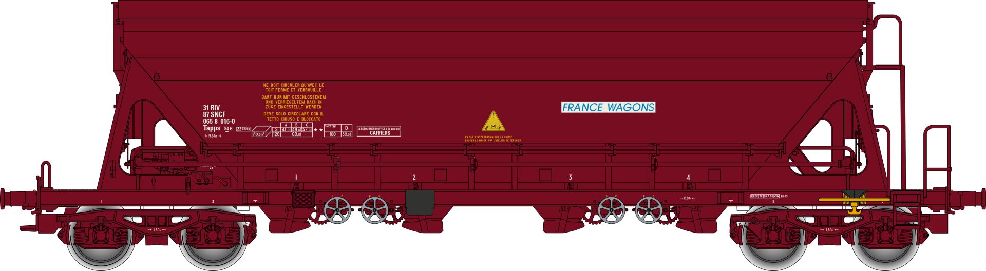 Albert Modell 065305 - Schüttgutwagen Tapps, SNCF, Ep.V 'France Wagons'