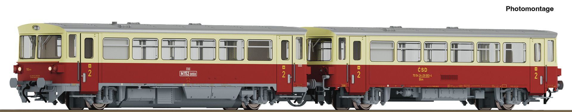 Roco 7780001 - Triebwagen mit Beiwagen M152.0059, CSD, Ep.IV