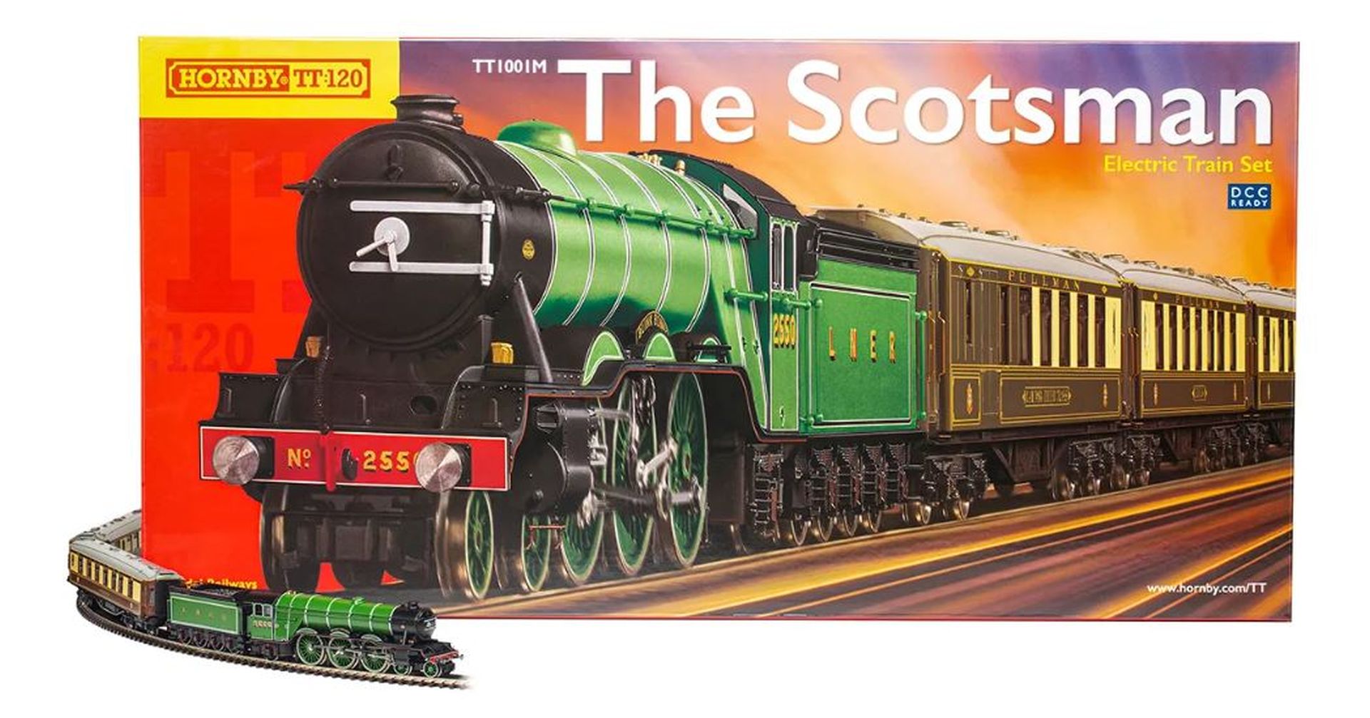Hornby TT1001TXSMP - Analoges Startset The Scotsman Train Set, EU-Trafo, DC-Sound