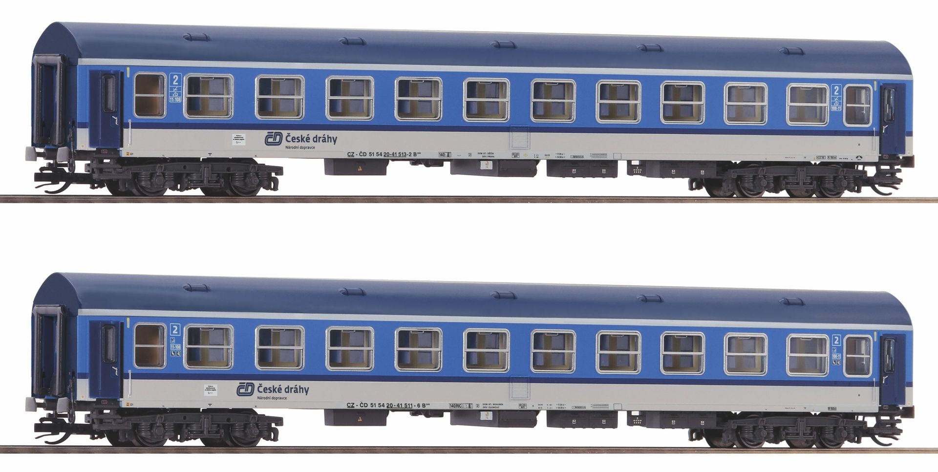 Roco 6280020 - 2er Set Personenwagen, 2. Klasse, CD, Ep.VI