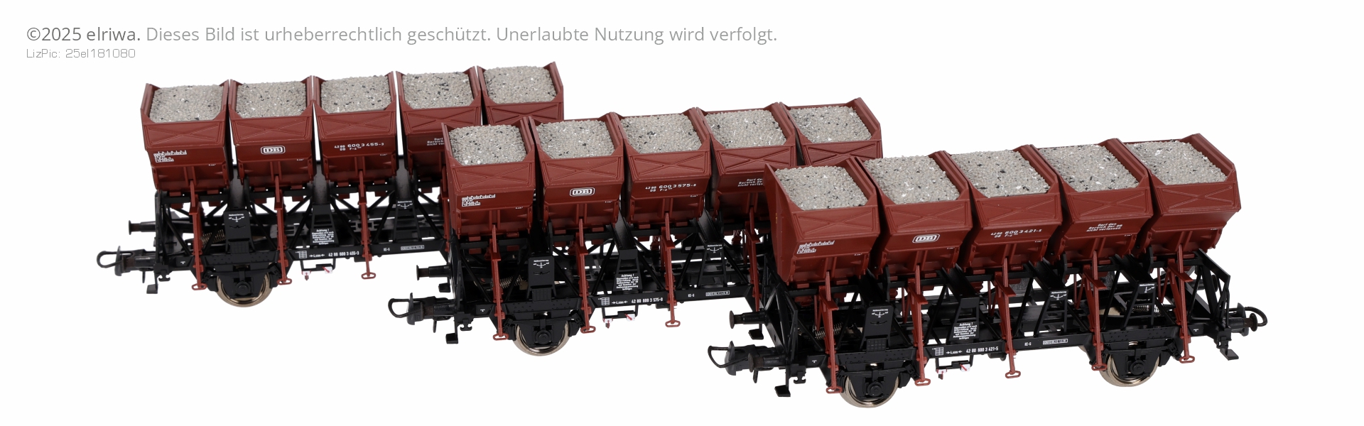 Roco 6600209 - 3er Set Muldenkippwagen, DB, Ep.IV Roco 6600209 - 3er Set Muldenkippwagen, DB, Ep.IV