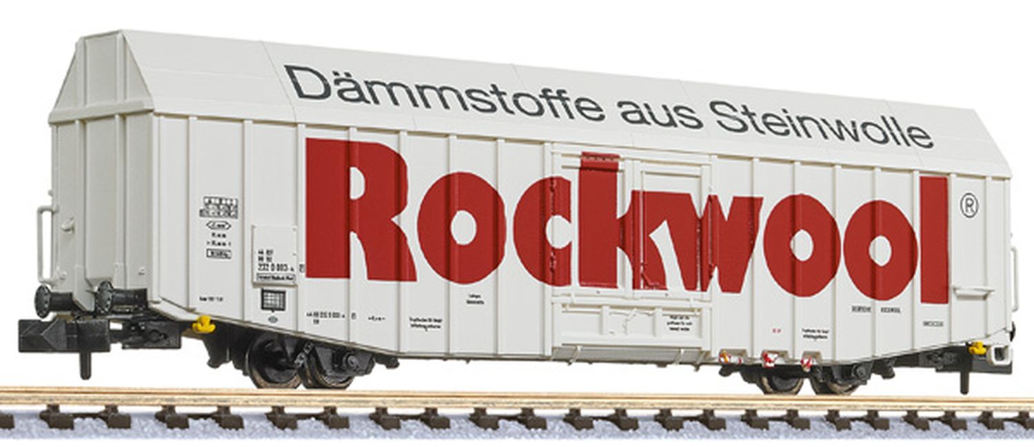 Liliput 265814 - Großraumgüterwagen Hbbks, DB, Ep.IV 'Rockwool'