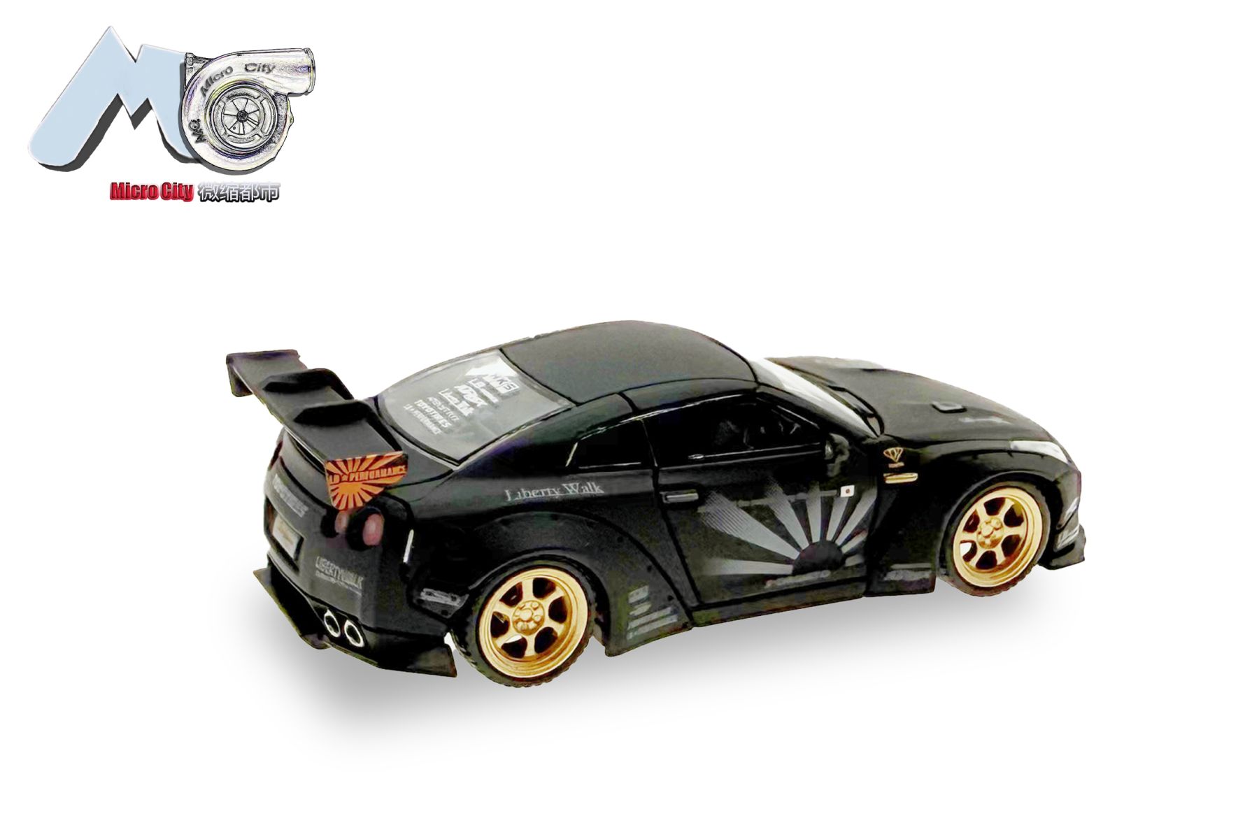 Herpa 87MC000037 - MicroCity: Nissan GTR 35, schwarz