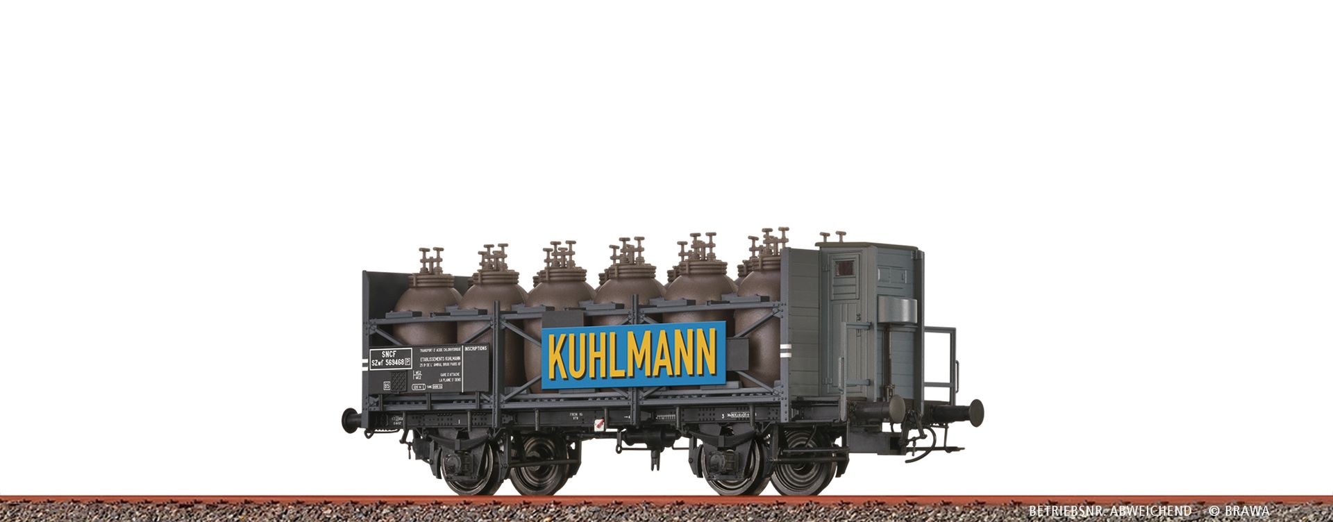 Brawa 49329 - Säuretopfwagen SZwf 'Kuhlmann', SNCF, Ep.III