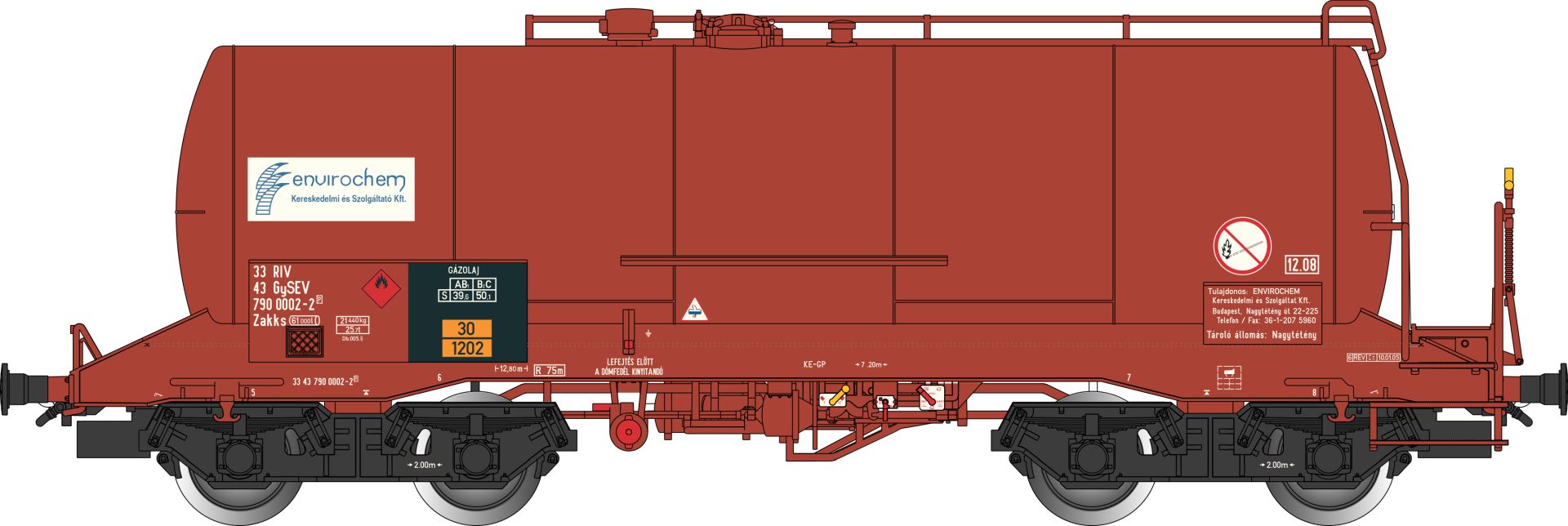 Albert Modell 790006 - Kesselwagen Zakks, GYSEV, Ep.V, 'ENVIROCHEM'