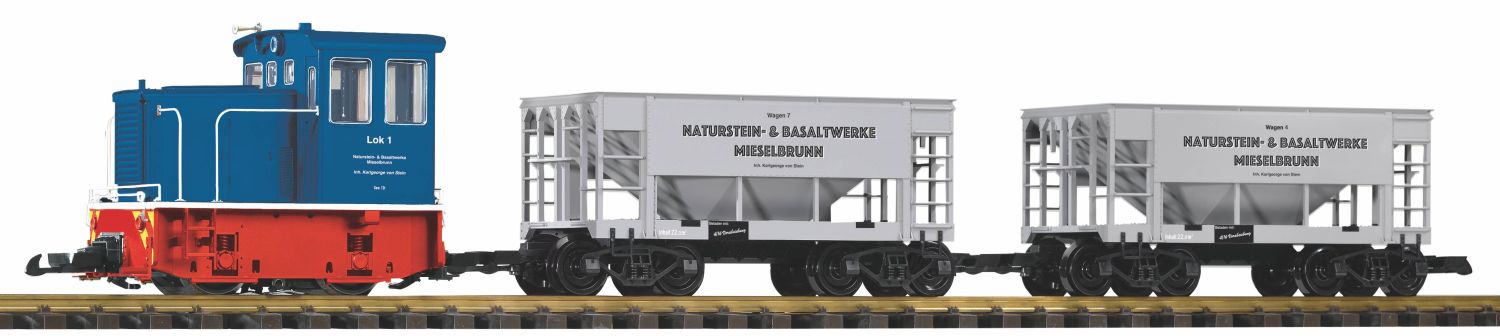 Piko 37151 - Analoges Startset Werkbahn mit Diesellok GE-25-Ton und Güterzug