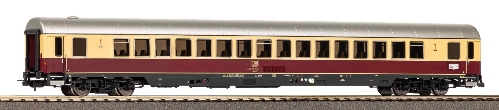 Piko 59675 - Personenwagen Apmz 121, TEE Merkur, 1. Klasse, DB, Ep.IV