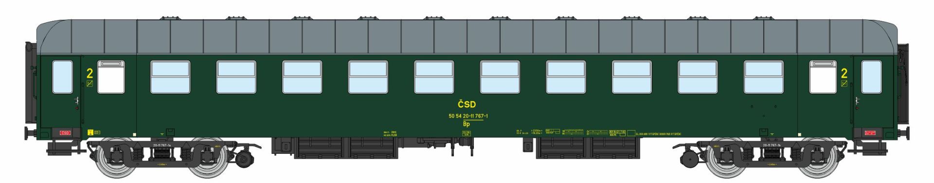 igra 97110069 - Personenwagen Bp Plzen, Zdice 2, CSD, Ep.IV