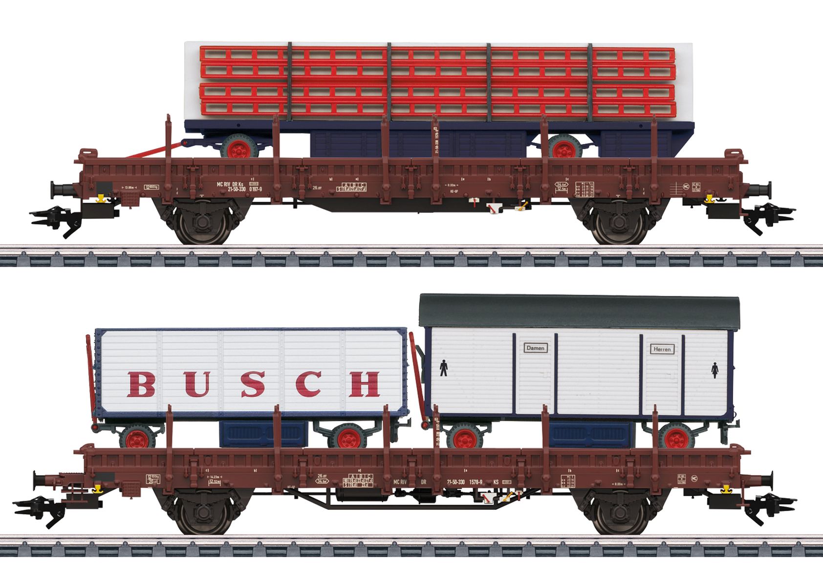 Märklin 45042 - 2er Set Güterwagen 'Zirkus Busch, DR, Ep.IV