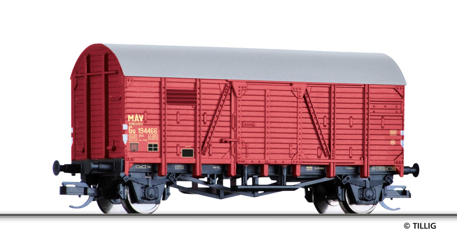 Tillig 95230 - Gedeckter Güterwagen Gu, MAV, Ep.III