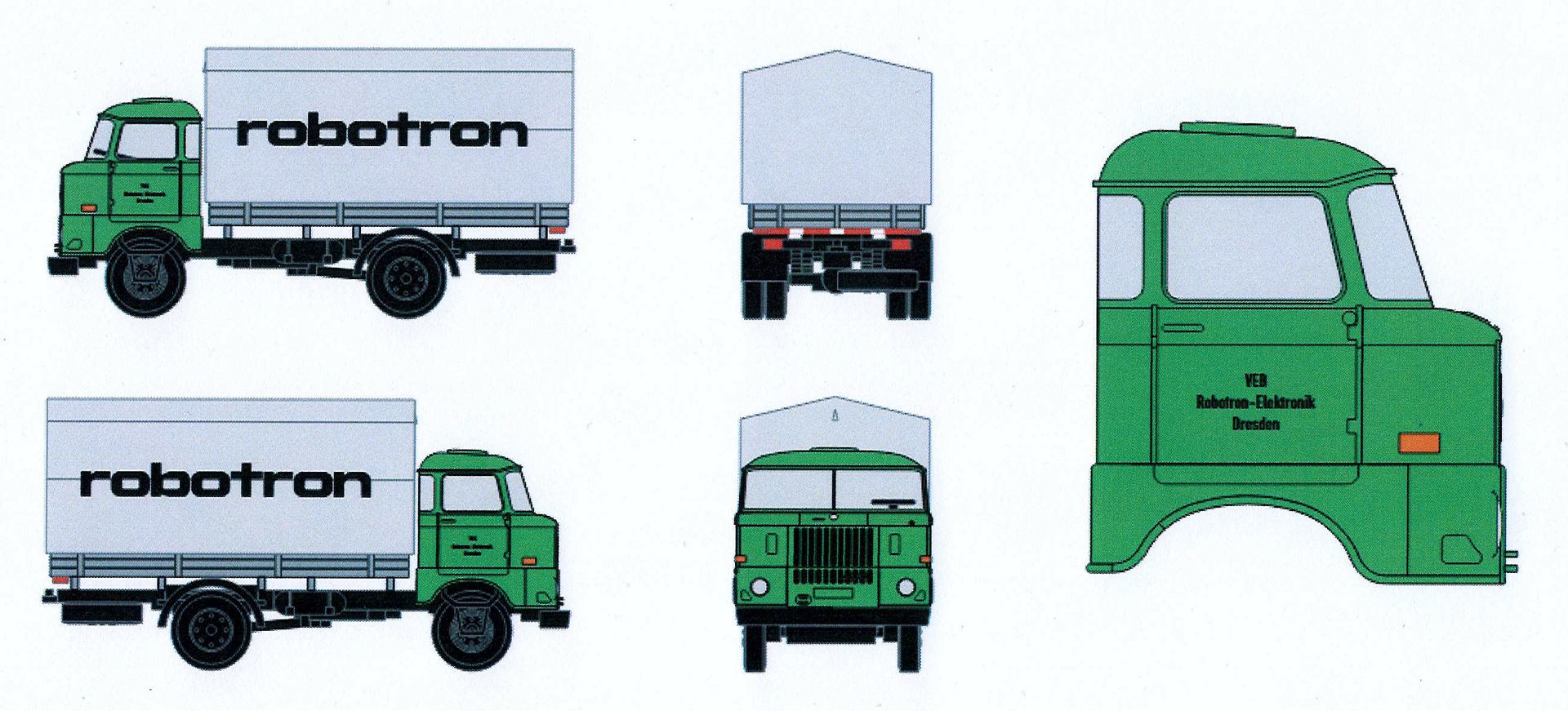 Hädl 25017 - LkW W50 Pritsche-Plane 'VEB Robotron-Elektronik Dresden'