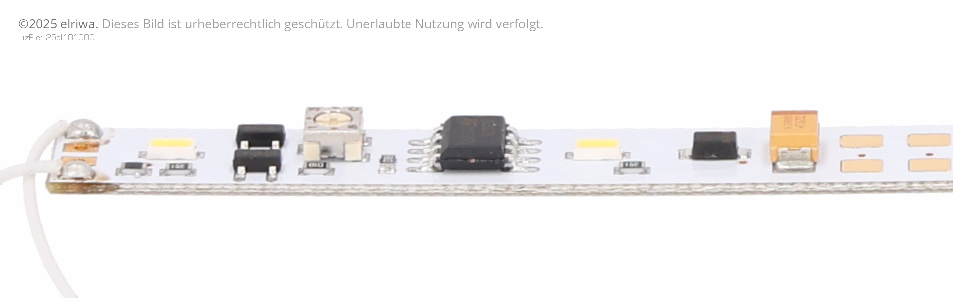 MS 14051 - Lichtleiste kaltweiss, 290 mm mit Kondensator, 12 LED, El. gleiche Seite