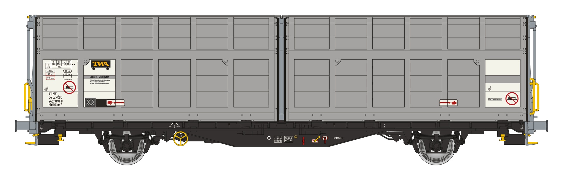 Albert Modell 245060 - Schiebewandwagen Hbbillns, CD-CDC, Ep.VI