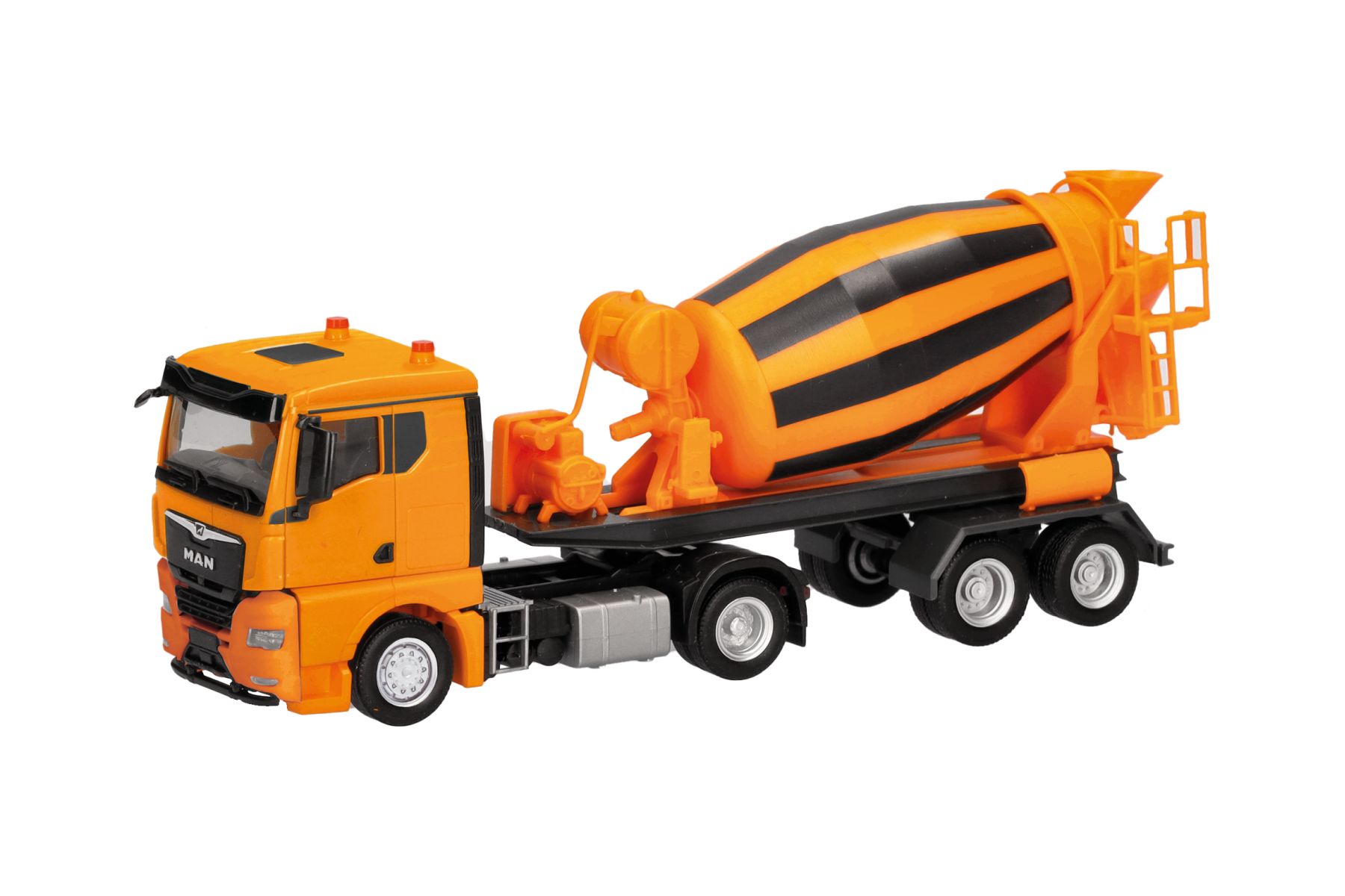 Herpa 320573 - MAN TGX GN Betonmischer-Sattelzug 2achs/2achs, kommunalorange