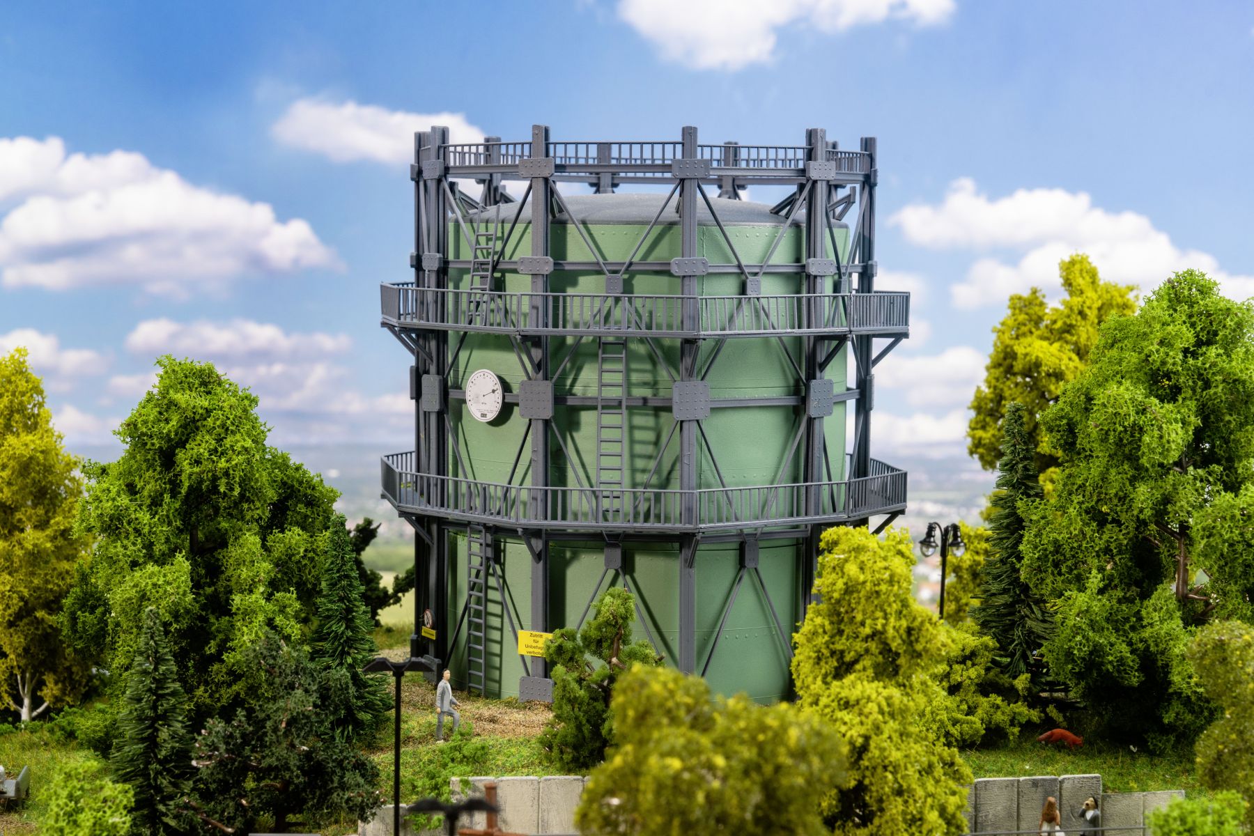 Faller 130157 - Gasometer mit Rohrleitungen