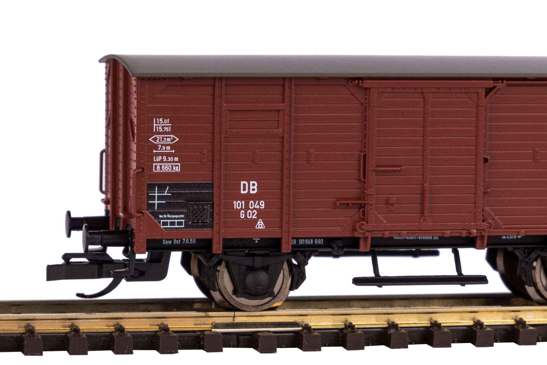 Piko 47775 - Gedeckter Güterwagen G02 ohne Bremserhaus, DB, Ep.III