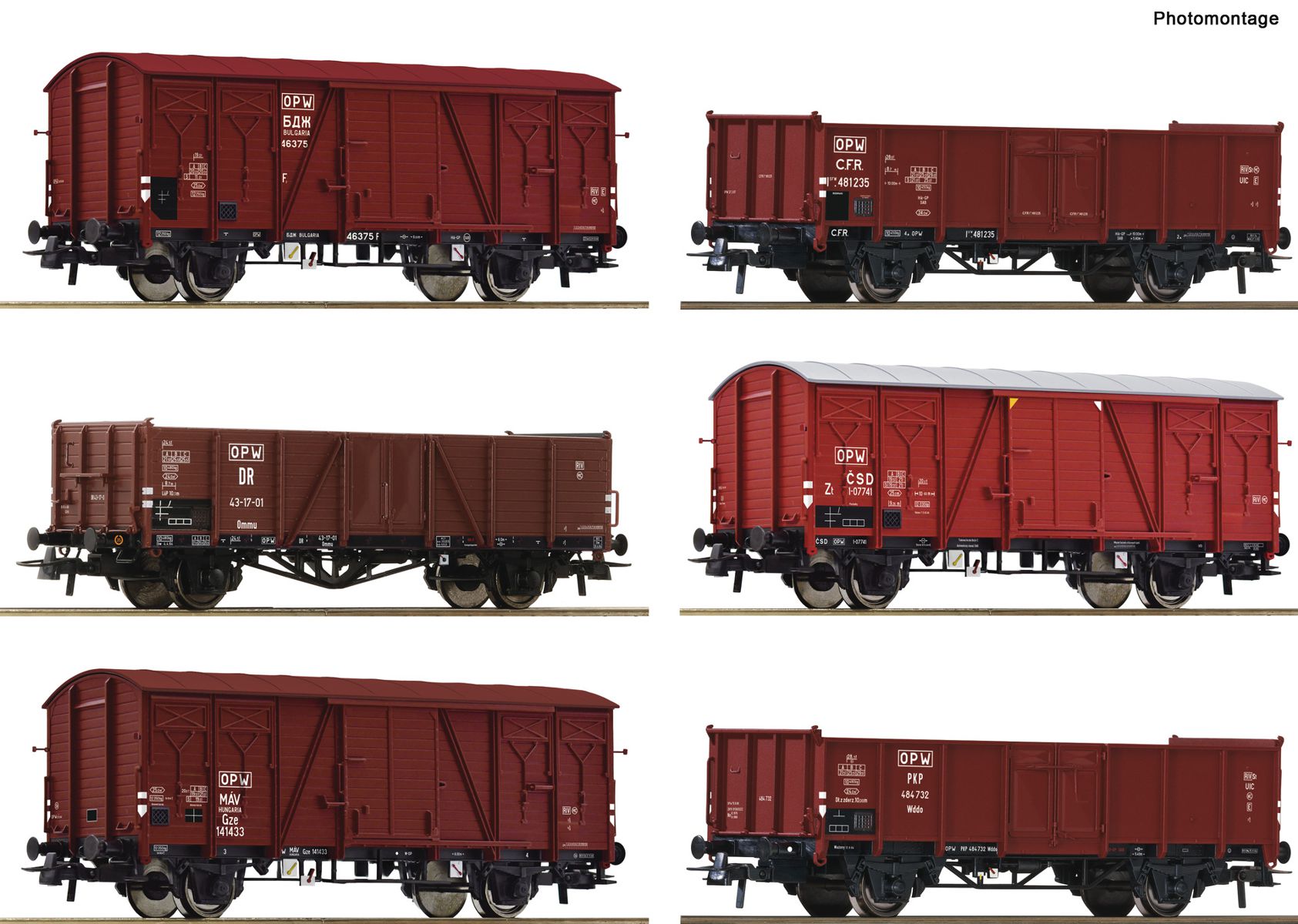 Roco 6600098 - 6er Set Güterwagen '60 Jahre OPW', Ep.III