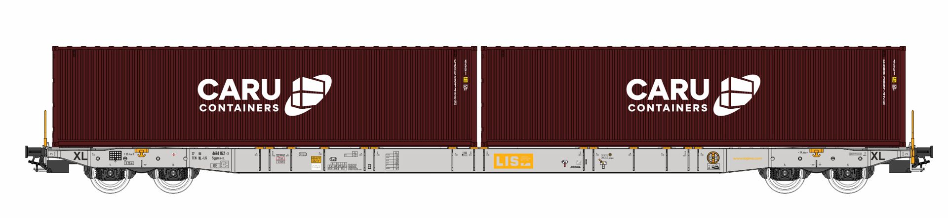 igra 96010088 - Containertragwagen Sggnss-XL, LIS, Ep.VI 'Caru'