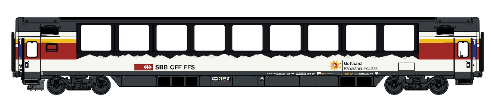 L.S. Models LS47394 - EC-Panoramawagen, 1.Klasse, SBB, Ep.VI, GoPEx