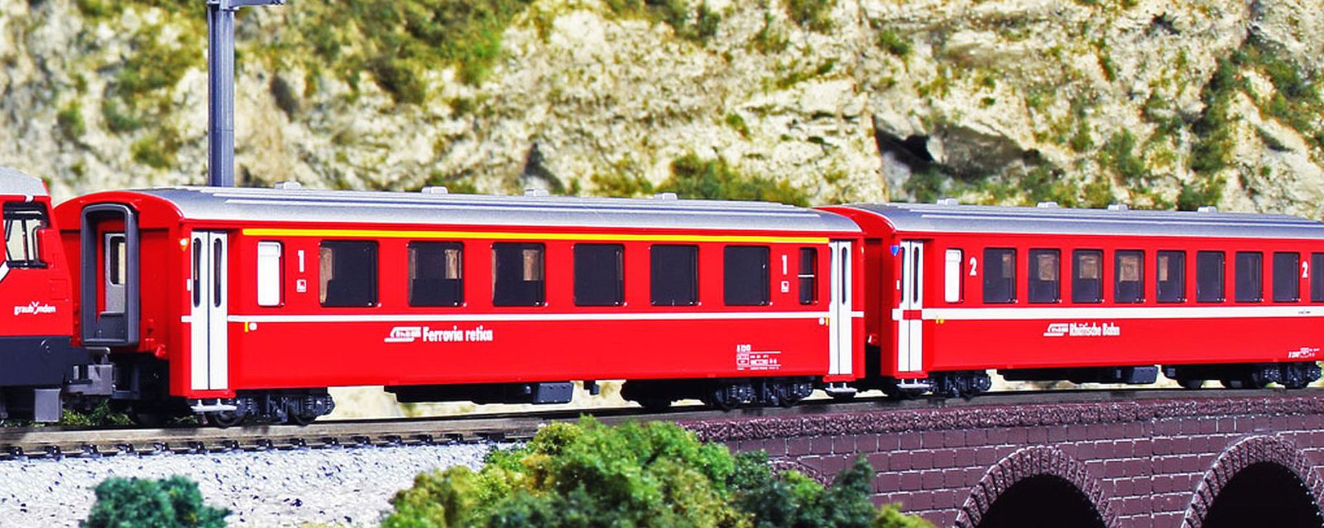 Kato-Lemke K10-1413 - 4er Set Personenwagen, RhB, Ep.V-VI, Set A