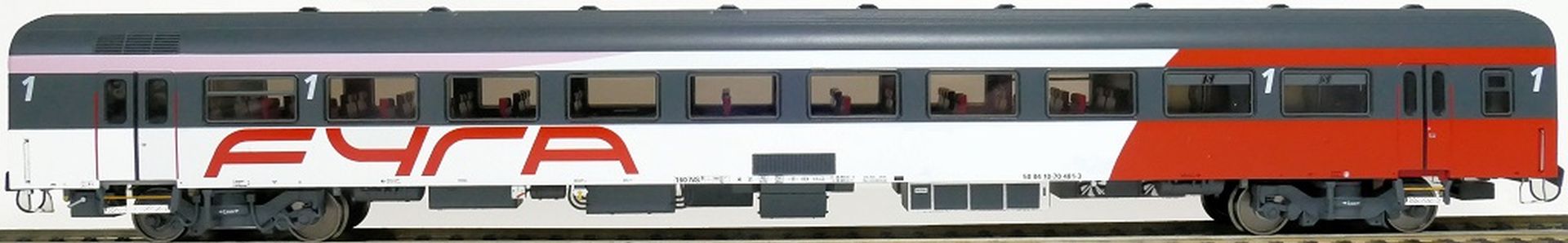 Exact-Train EX11188 - Personenwagen ICRm Fyra 1, A, NS, Ep.VI, mit Innenbel. und Figuren