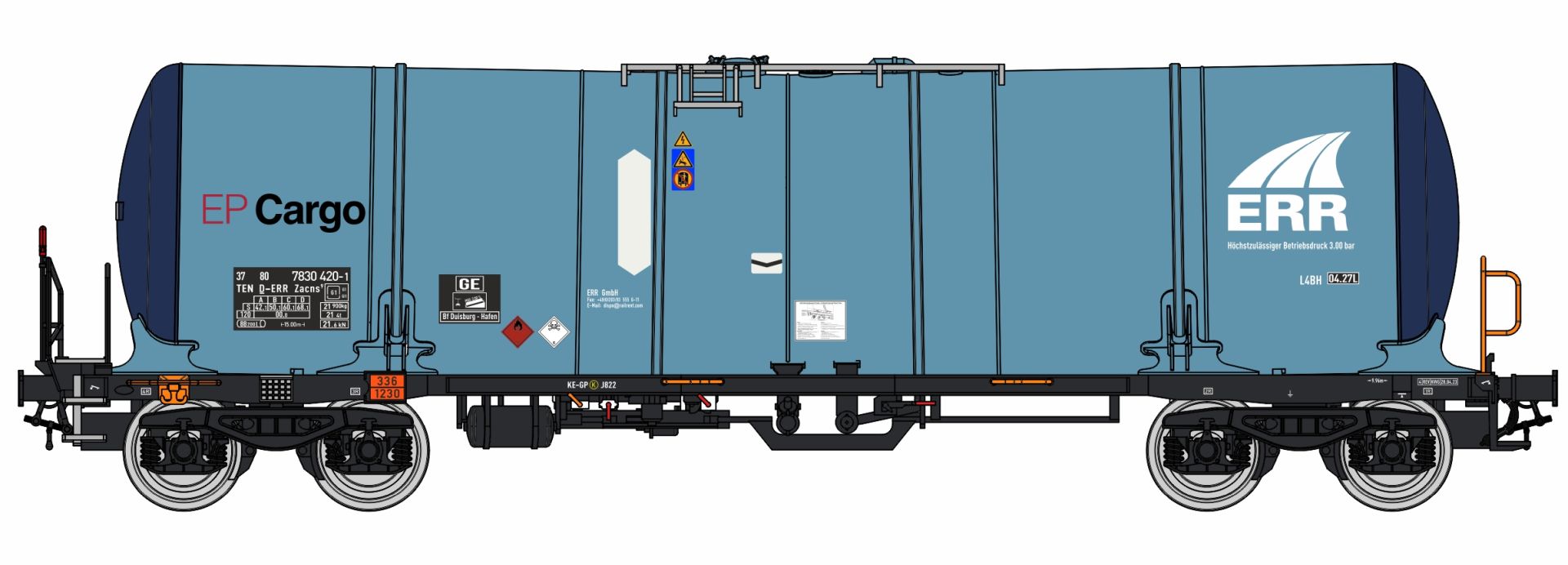 igra 96210059 - Kesselwagen Zacns, EER, EP-Cargo, Ep.VI
